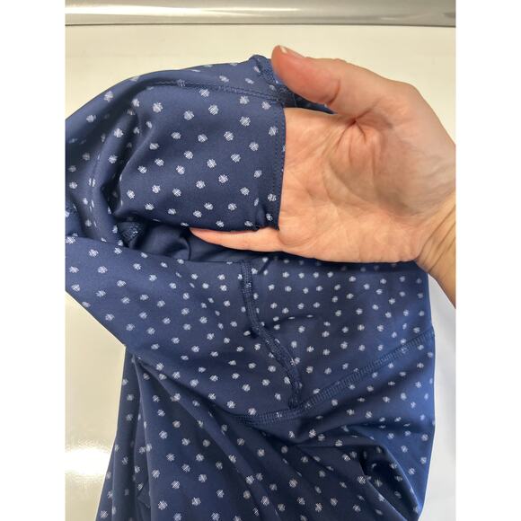 Lot of 2 Nike Dri-Fit leggings size Medium Navy dots Terracotta yoga athletic - Picture 10 of 14